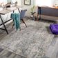 Surya Cardiff CDF-2300 Light Gray, Charcoal, Light Beige, Tan and Dark Blue 6"7" x 9"6" Area Rug, , large