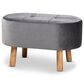 Baxton Studio Simone Upholstered Ottoman in Grey, , large