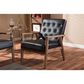 Baxton Studio Sorrento Lounge Chair in Dark Brown, , large