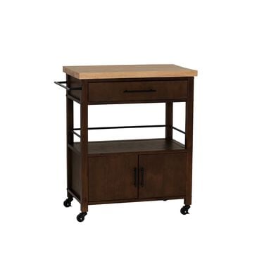 Linden Boulevard Fino Kitchen Cart in Brown, , large