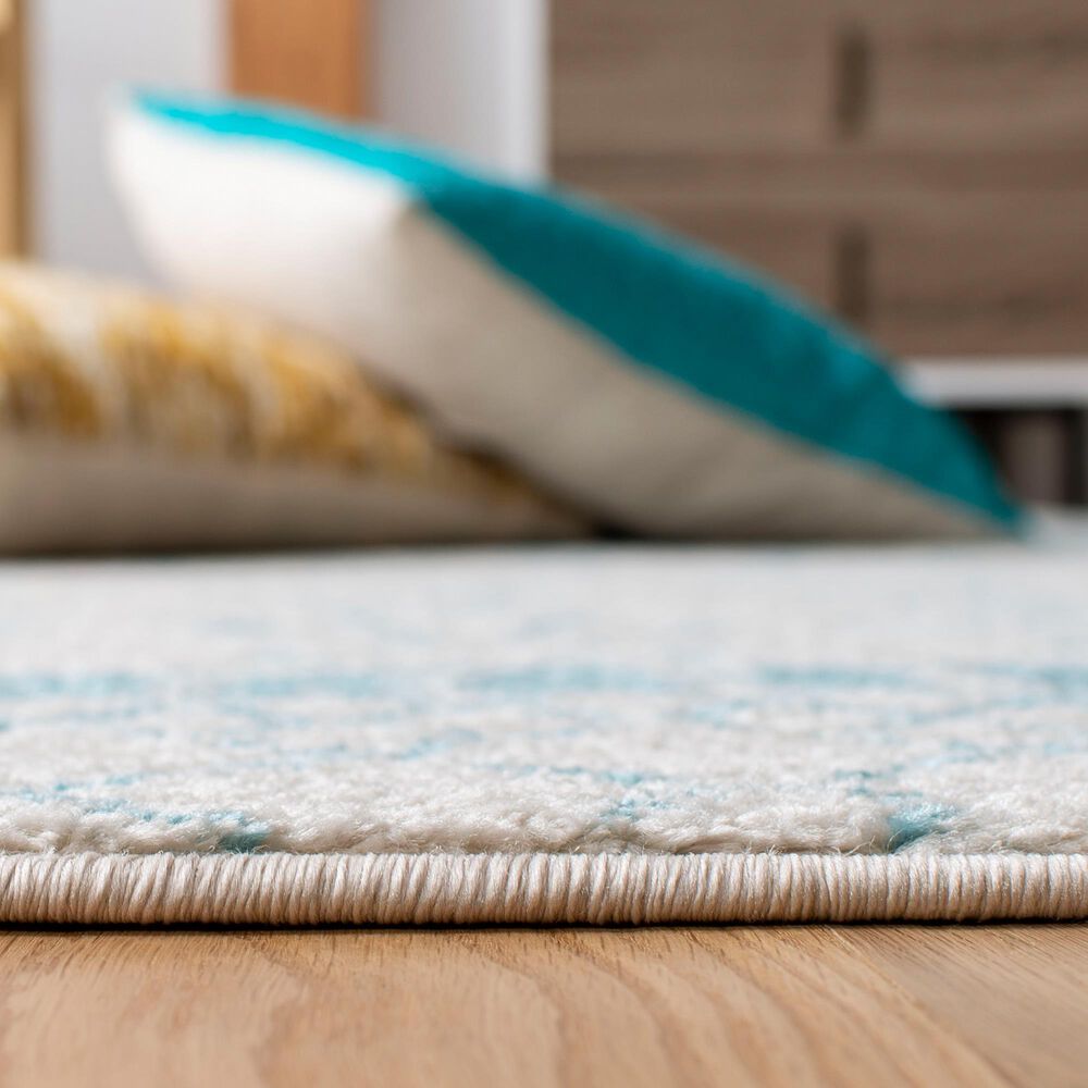 Safavieh Tulum 10&#39; x 13&#39; Ivory and Turquoise Area Rug, , large