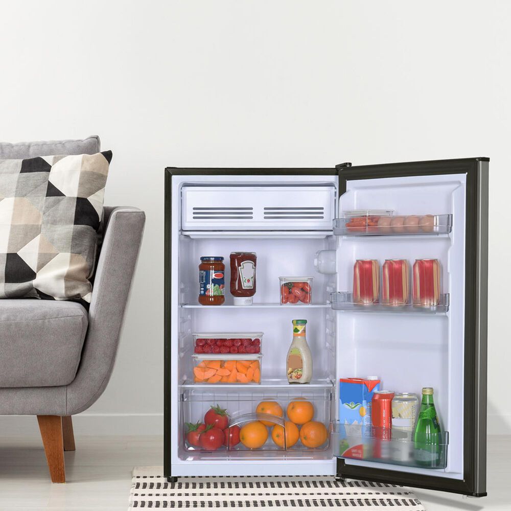 Danby 4.4 Cu. Ft. Compact Refrigerator with Vegetable Crisper in Stainless Steel, , large