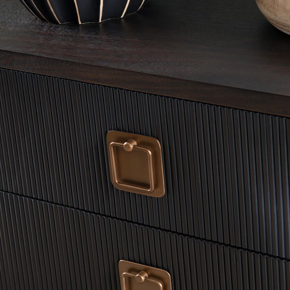Crestview Collection Worthington 3-Drawer Chest in Dark Brown and Black, , large