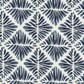 Kinfine Upholstered Ottoman in Blue and White, , large