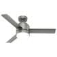Hunter Gilmour 44" Outdoor Ceiling Fan with LED Lights in Matte Silver, , large