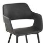 LumiSource Margarite Contemporary Dining/accent Chair in Black Metal and Grey Faux Leather by LumiSource - Set of 2, , large