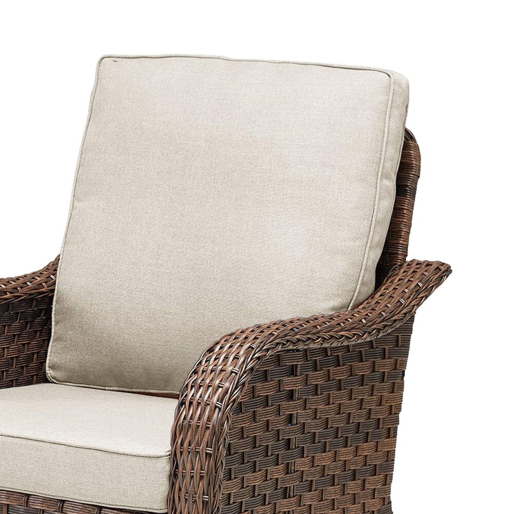 Hearth and Haven Outdoor High-Back Swivel Rocker Glider in Beige (Set of 2), , large