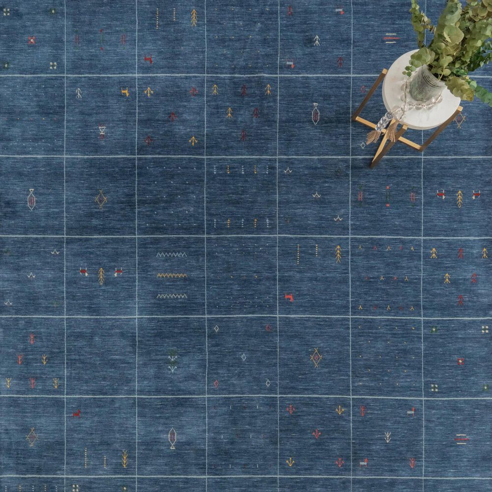 Capel Zagros 3493RS03000500450 3&#39; 0&quot; x 5&#39; 0&quot; Cobalt Blue Area Rug, , large