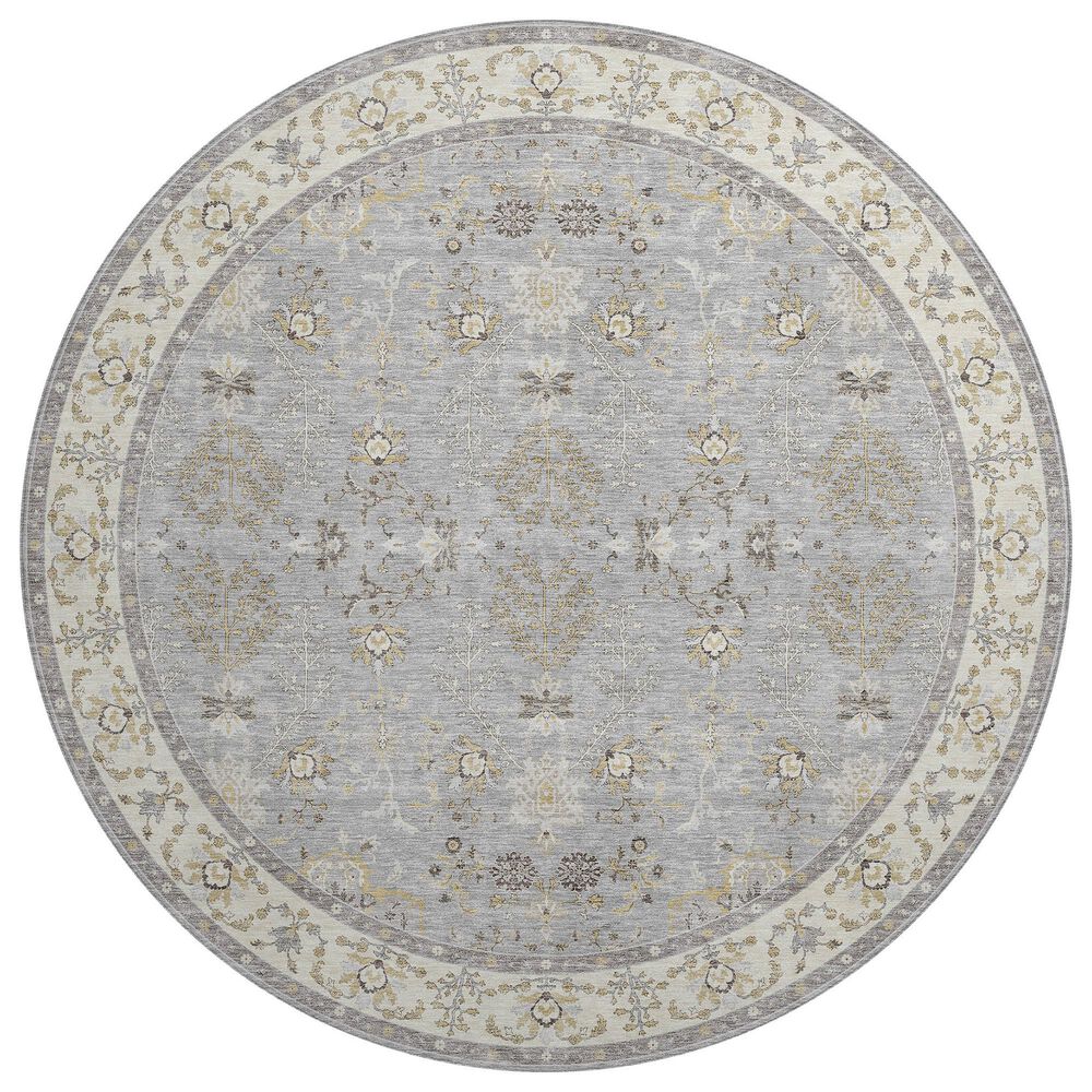Dalyn Rug Company Hatay 8" Round Gray Area Rug, , large