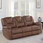 Steve Silver Katrine Manual Reclining Sofa in Chestnut Brown, , large