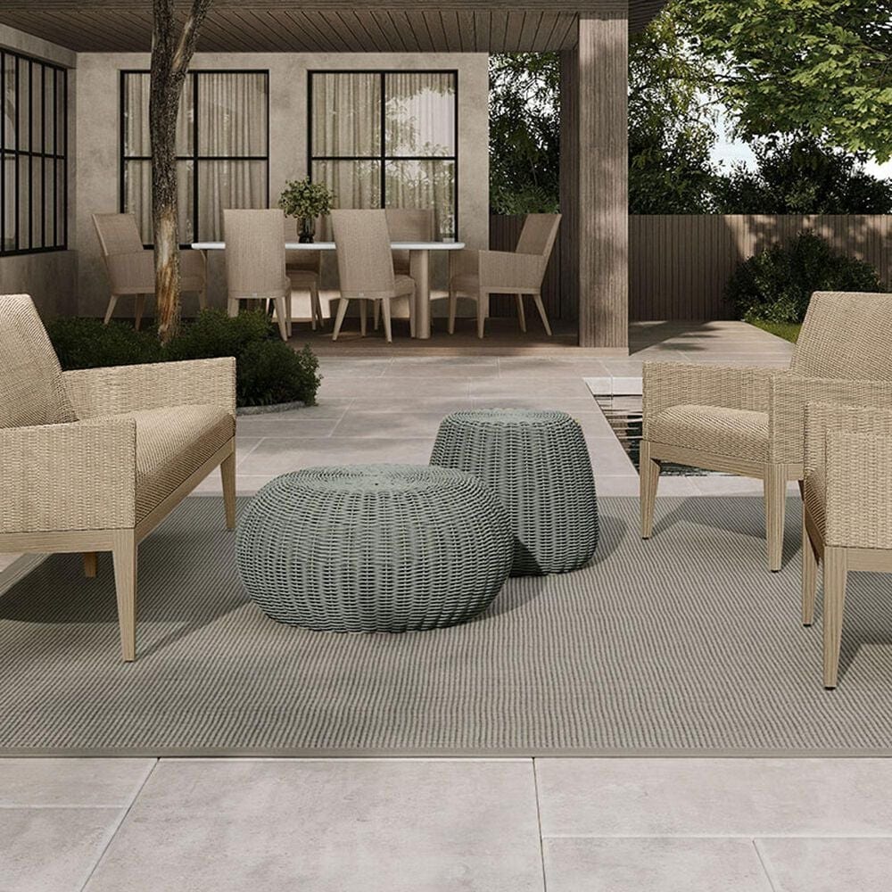 Ebel Outdoor Furniture Cloud Large Patio Pouf in Sage, , large