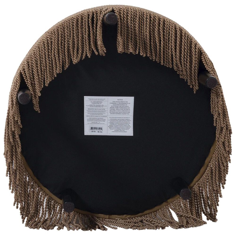 Jennifer Taylor Home Yolanda Tufted Decorative Round Ottoman in Gold