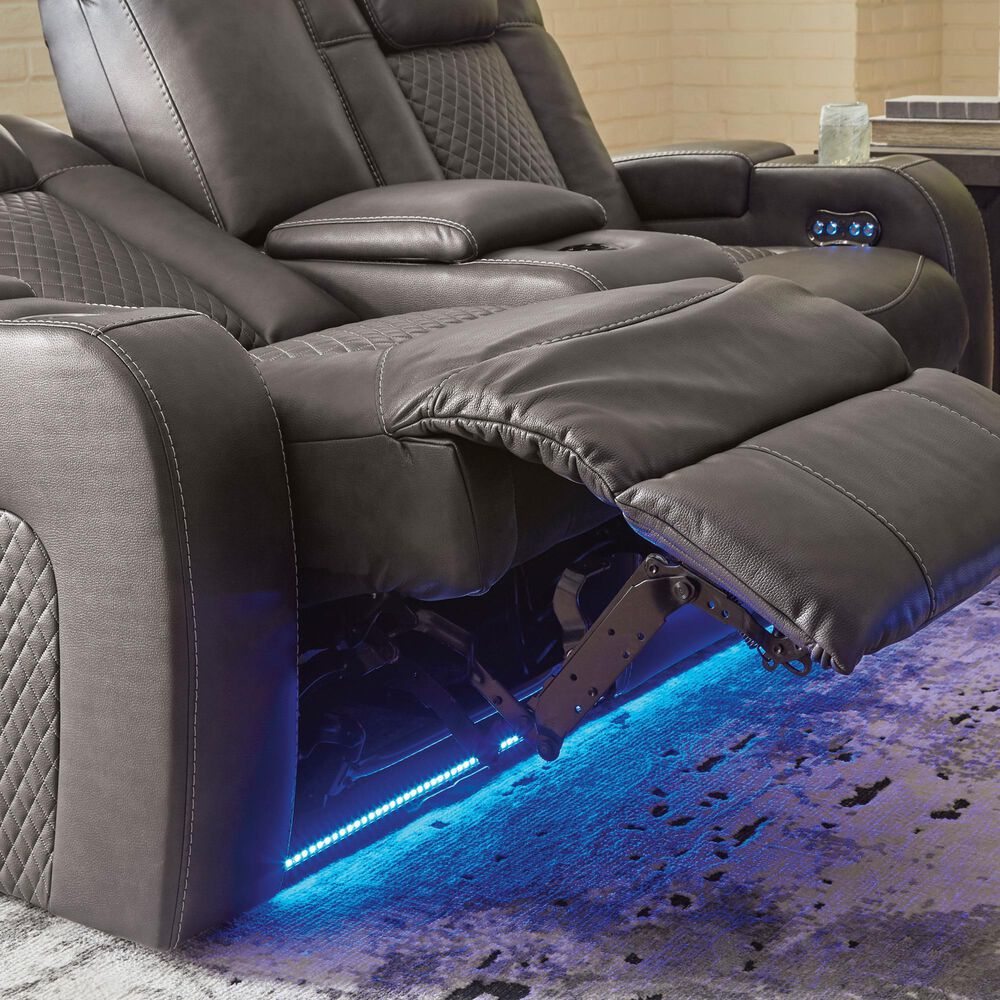 Ashley Fyne-Dyme 2-Piece Power Reclining Living Room Set in Shadow, , large