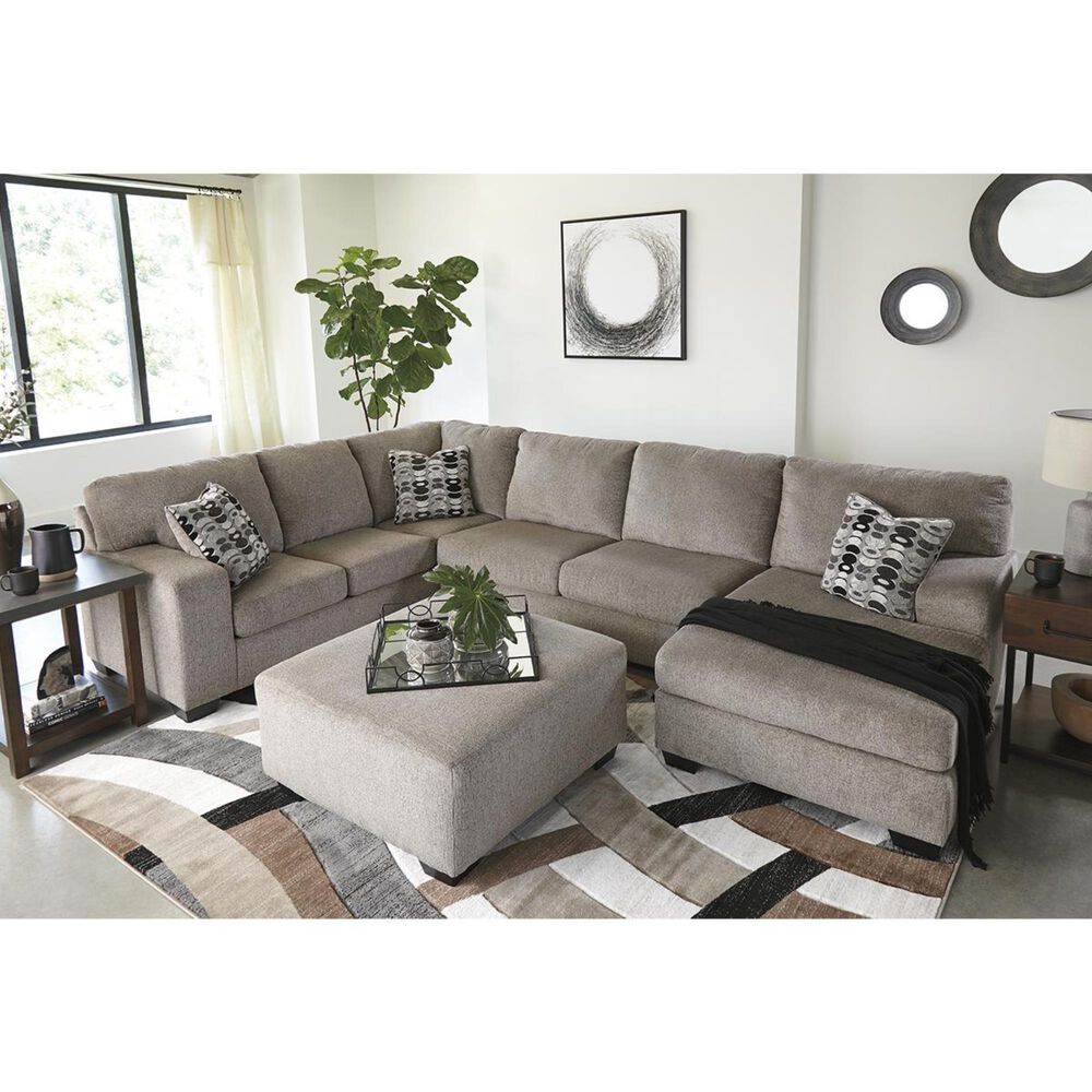 Ashley Ballinasloe Oversized Accent Ottoman in Platinum, , large