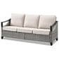 Sunwell Garden Patio Sofa with Metal Arms in Beige, , large