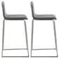 Lumisource Mara Barstool with Grey Cushion in Stainless Steel (Set of 2), , large
