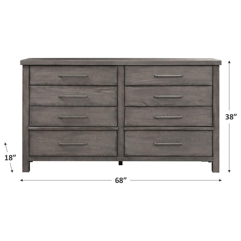 Belle Furnishings Modern Farmhouse 8 Drawer Dresser in Dusty Charcoal, , large