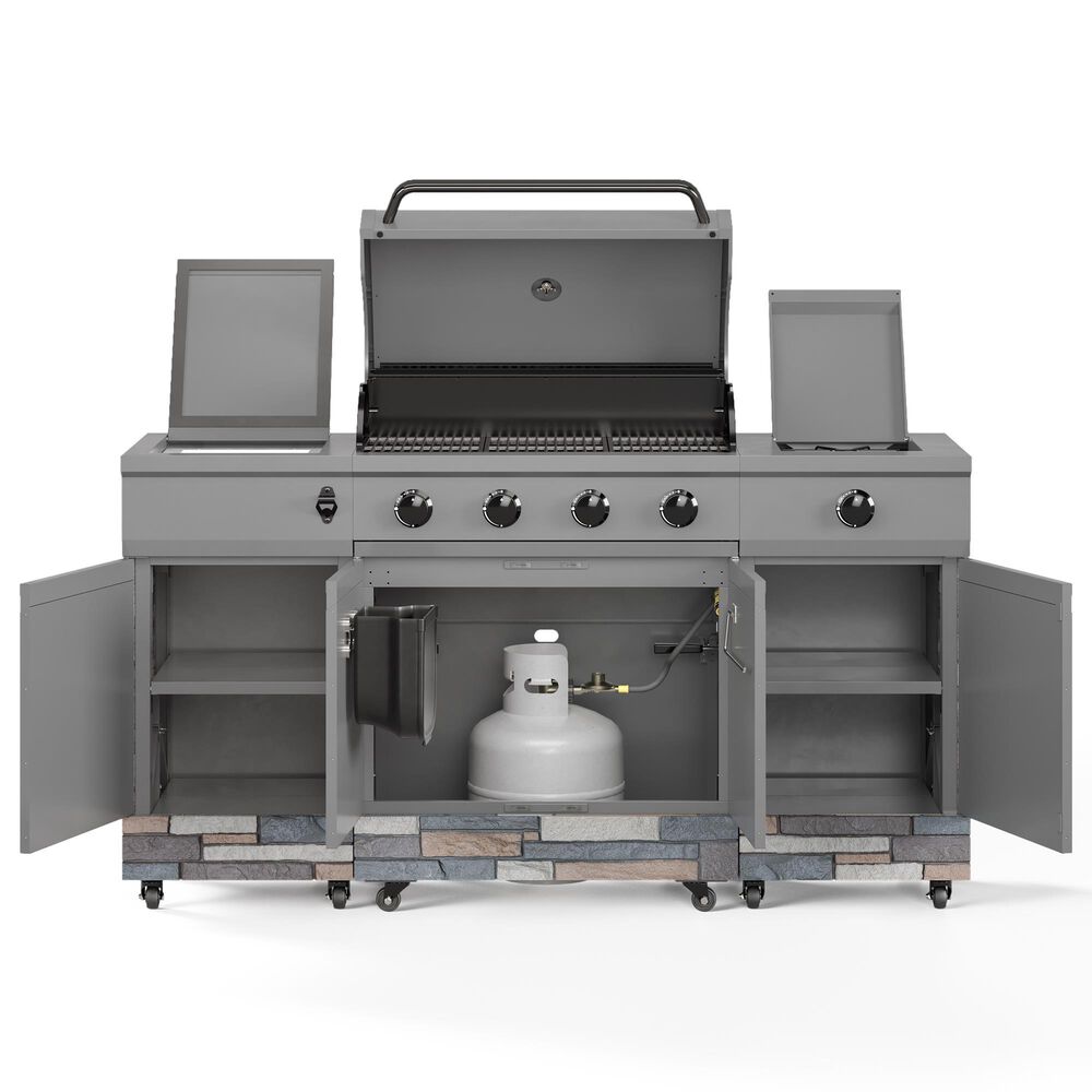 TYTUS Fresno Liquid Propane and Natural Gas Convertible Grill in Gunmetal and Ash, , large