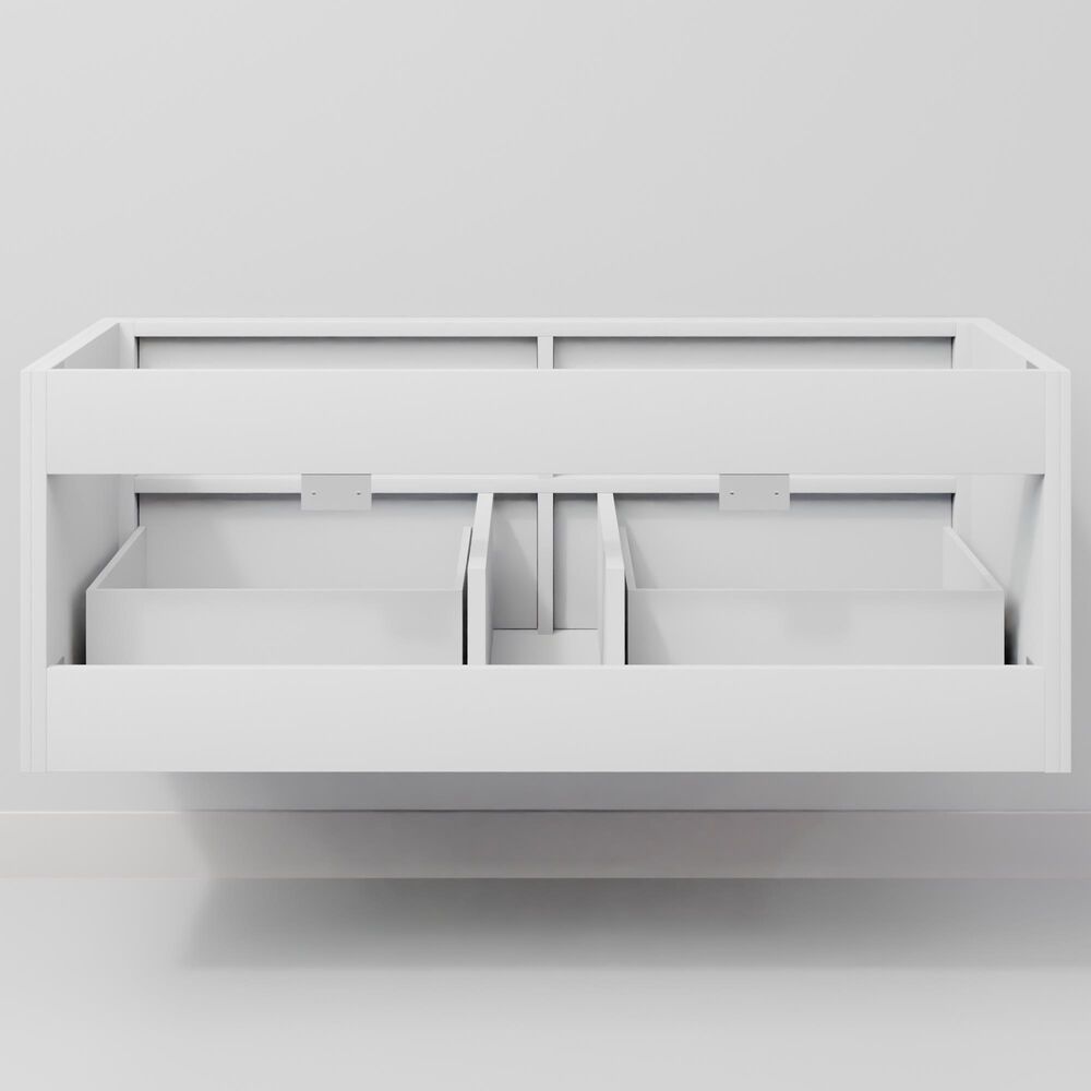 Lexora Home Castor 48" Single Bathroom Vanity in White with 2 cm White Carrara Marble Top and Rectangular Sink, , large