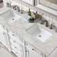 James Martin Vanities Bristol 60" Double Bathroom Vanity in Bright White with 3 cm Eternal Jasmine Pearl Silestone Top, Rectangular Sinks and FreePower Wireless Charger, , large
