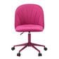 Linden Boulevard Velvet Desk Chair in Hot Pink, , large