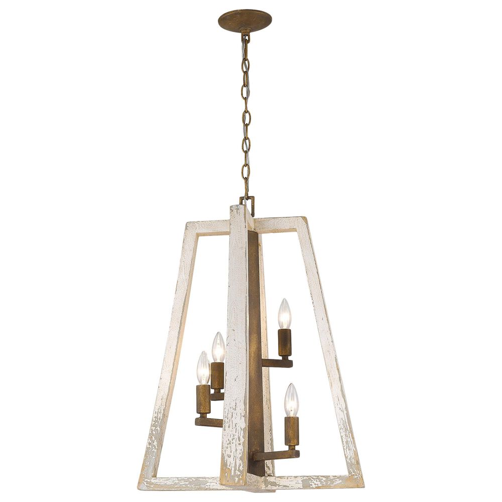 Golden Lighting Pilar 4-Light Pendant in Burnished Chestnut, , large