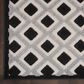 Nourison Aloha Geometric 2" x 6" Black and White Indoor/Outdoor Runner, , large
