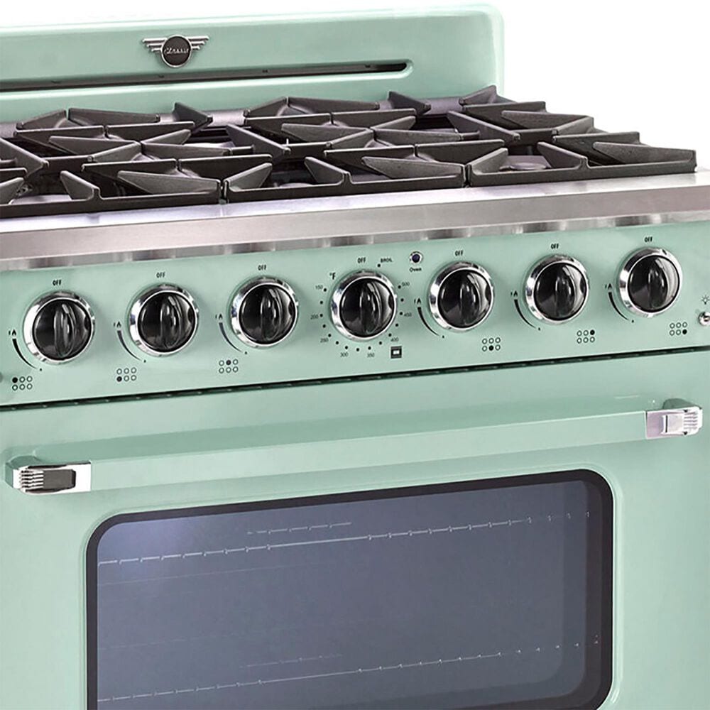 Unique Appliances Classic Retro 36" Pro Convection Gas Range in Summer Mint Green, , large