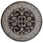 Amer Rugs Alexandria 6"7" Round Black and Ivory Area Rug, , large