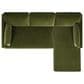 Jennifer Taylor Home Knox 2-Piece Stationary Reversible Sectional Sofa in Olive Green Velvet, , large
