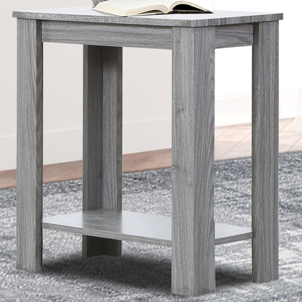 Seven Stars Two-Tier Side Table in Gray, , large