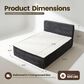 HOMLUX Plush Full Mattress with Grey Headboard, , large