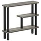 HOMLUX Turn-N-Tube 3-Tier Slim Space Saving Storage Rack in French Oak Grey and Black, , large