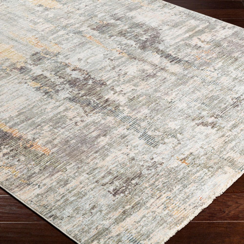 Surya Presidential Light Olive, Saffron, Orange, Ice Blue, Blue, Ivory, Wheat, Dusty Sage, Gray and Charcoal 11&#39;6&quot; x 15&#39;6&quot; Area Rug, , large