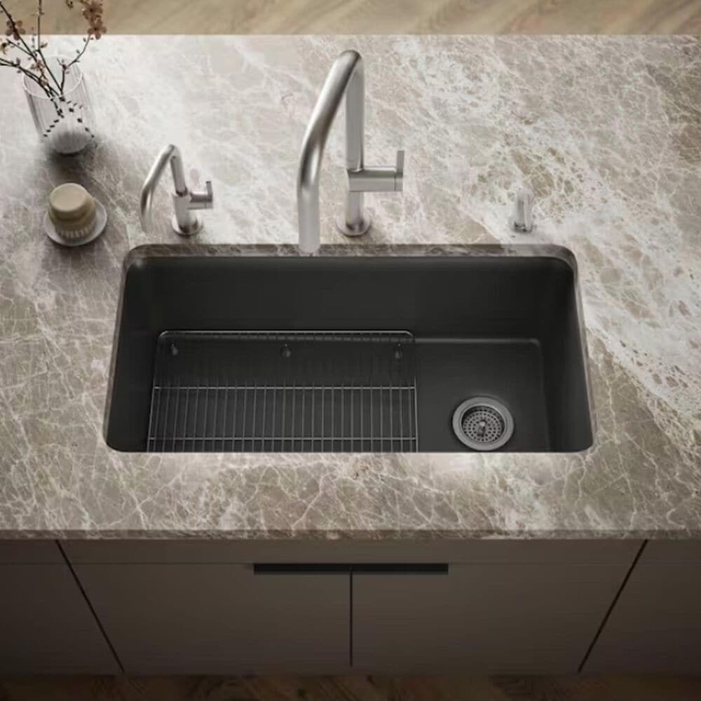 Kohler Cairn 33.5" Single Bowl Sink in Matte Graphite, , large