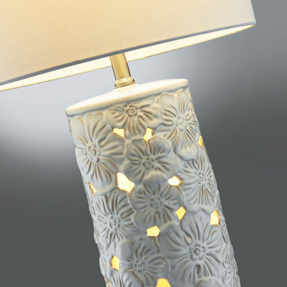 Lite Source Flora Table Lamp in White, , large