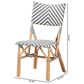 Baxton Studio Shai Side Chair in Grey, White and Natural Brown, , large