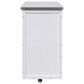 Hearth and Haven Outdoor Kitchen Island Cart with Stainless Steel Top, Towel and Spice Racks in White, , large