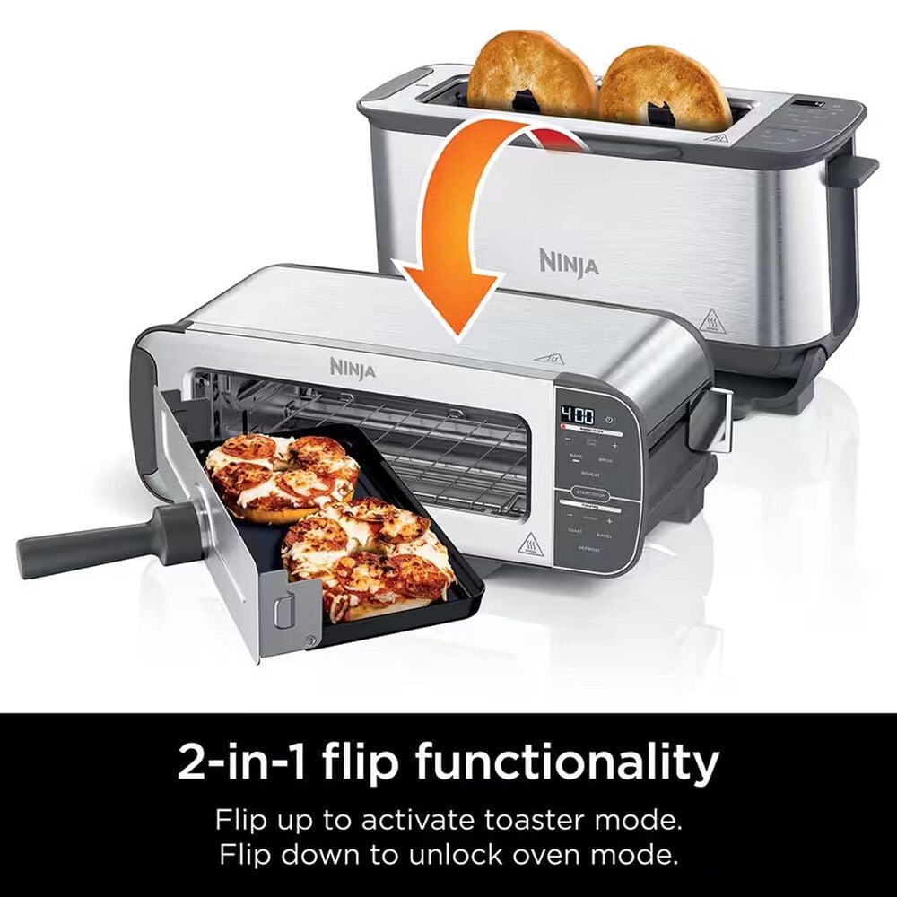 Ninja Ninja Foodi 2-In-1 Flip Toaster in Stainless Steel, , large