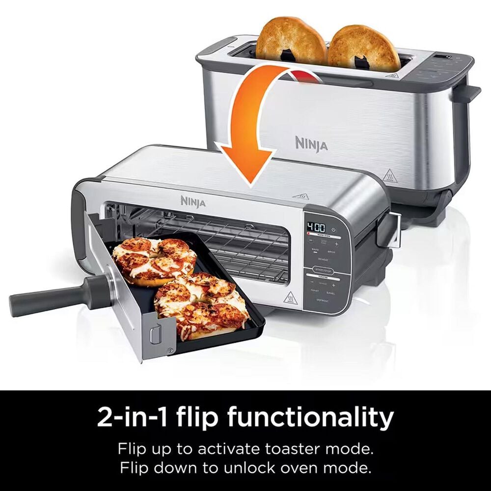 Ninja Ninja Foodi 2-In-1 Flip Toaster in Stainless Steel