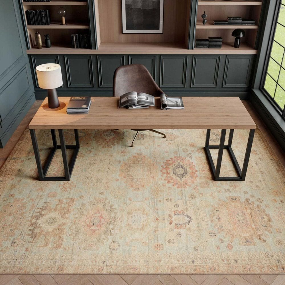 Nourison Vintage Washables Sage and Multicolor 9' x 12' Area Rug, , large