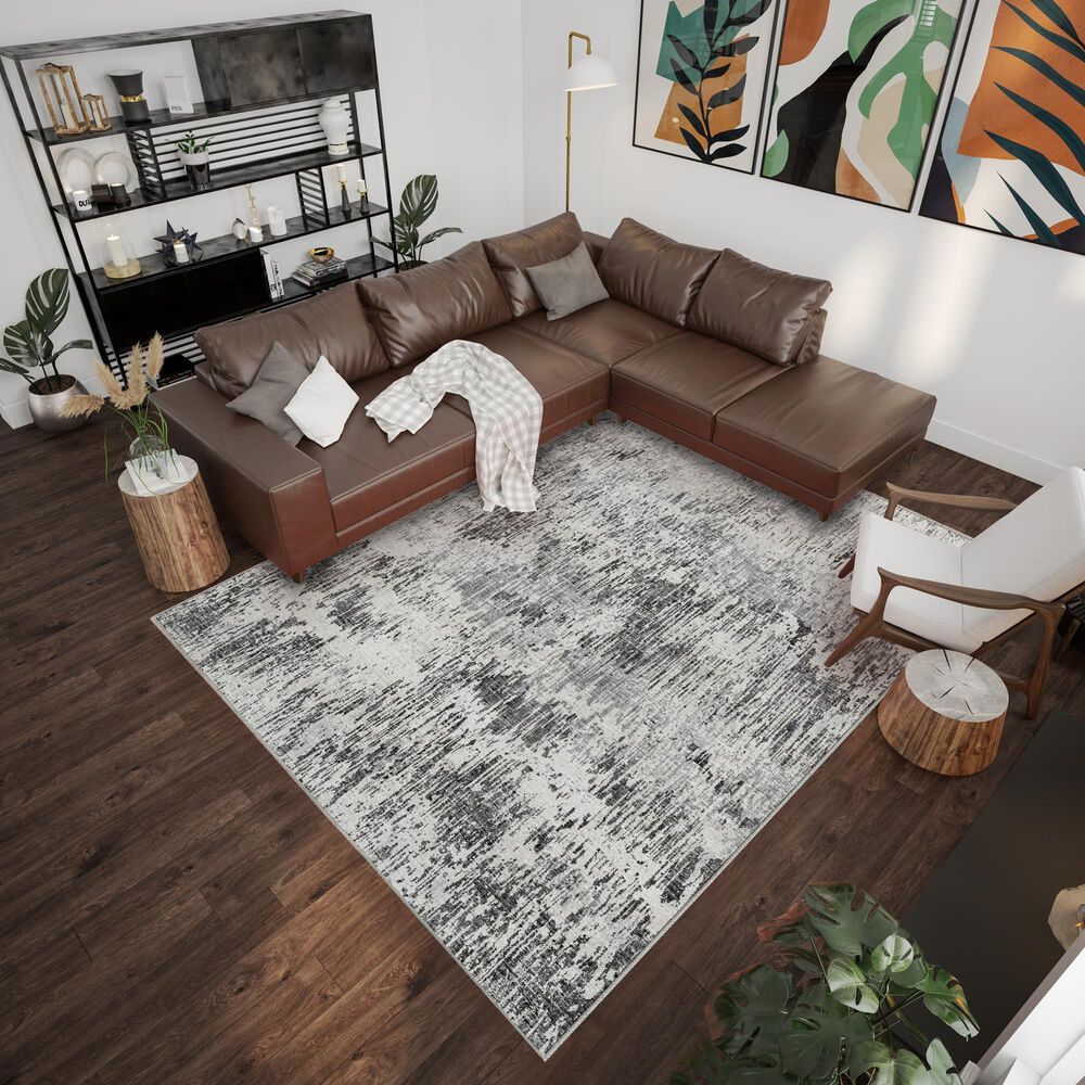 Dalyn Rug Company Camberly CM1 3&#39; x 5&#39; Graphite Area Rug, , large