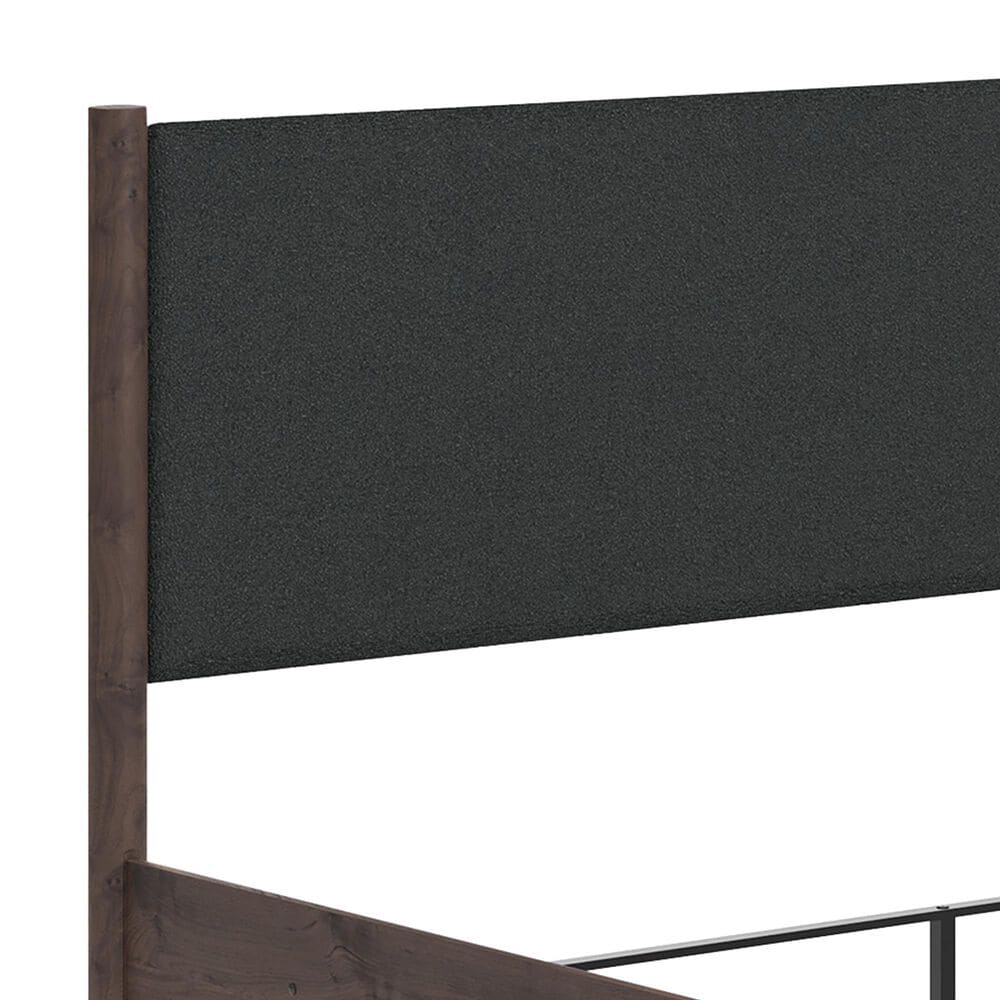Ashley Pamytta King Upholstered Panel Bed in Rich Brown, , large