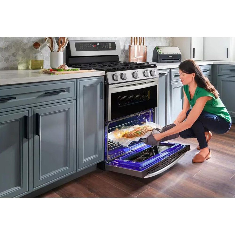 LG 6.9 Cu. Ft. Smart Gas Double Oven Freestanding Range in Stainless Steel, , large