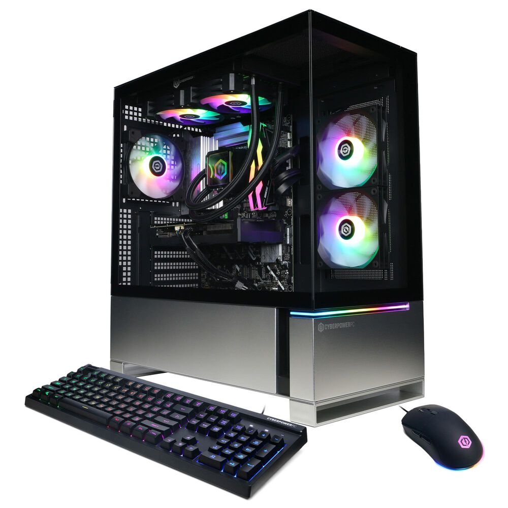 CyberPowerPC Gamer Supreme Gaming Desktop | Intel Core Ultra 7 265KF - 32GB RAM - AMD Radeon RX 9060 XT Graphics - 2TB SSD in Black, , large