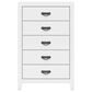 Ashley Binterglen 5-Drawer Chest in White, , large