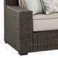 Ashley Coastline Bay Stationary Patio Sofa in Brown, , large