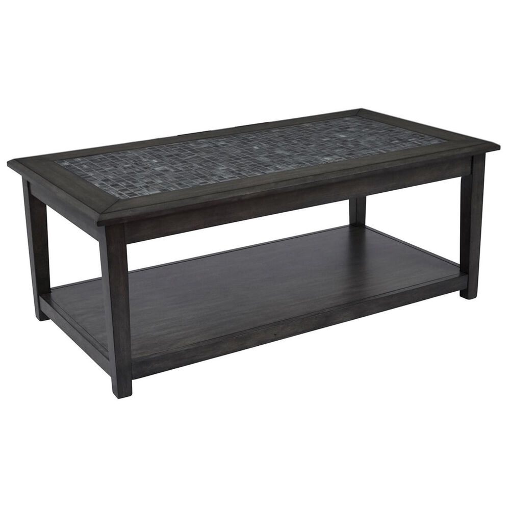 Waltham Cocktail Table with Lower Shelf in Grey, , large