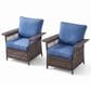 Sunwell Garden Patio Sationary Chair in Navy (Set of 2), , large