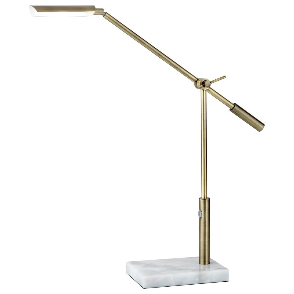 Adesso Vera LED Desk Lamp in Antique Brass, , large